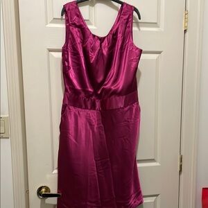 RW&CO.  Dark Pink Satin Sleeveless Dress (sz 12)